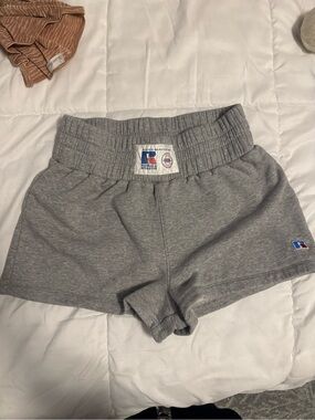 Russell Athletic Heather Gray Elastic Waist Knit Shorts